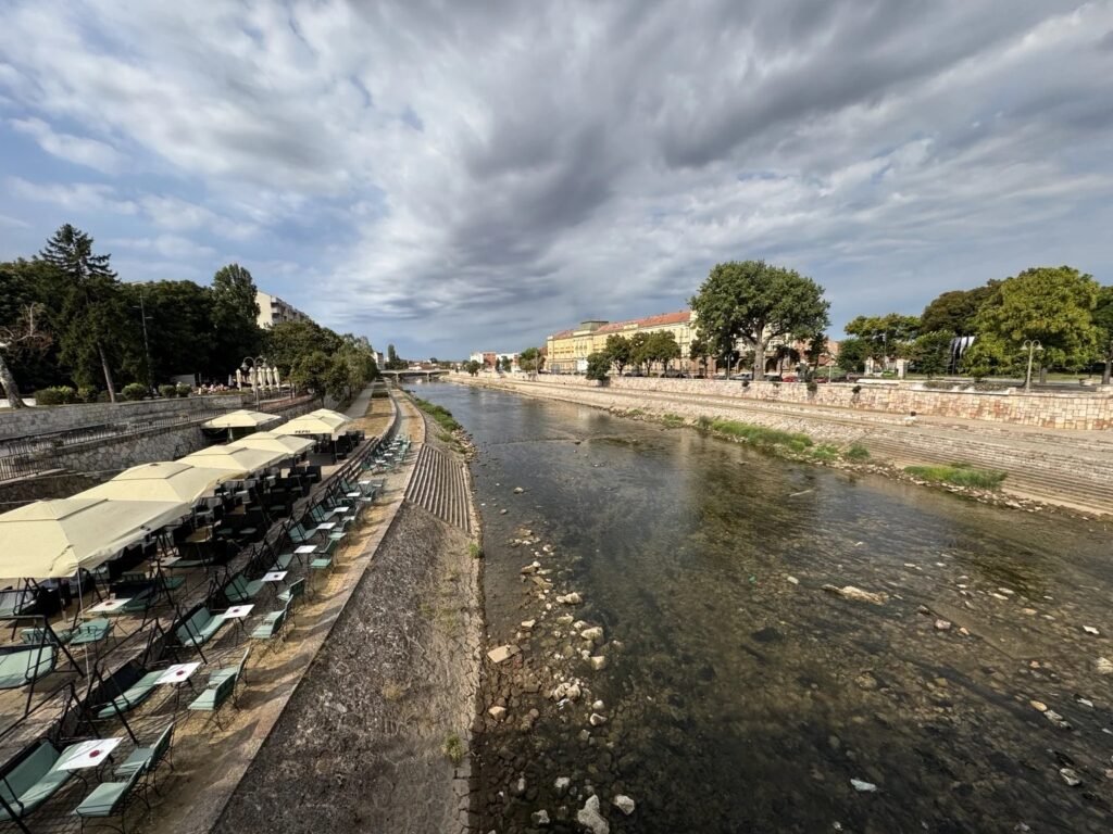 Niška tvrđava i Nišava u centru Niša, Srbija