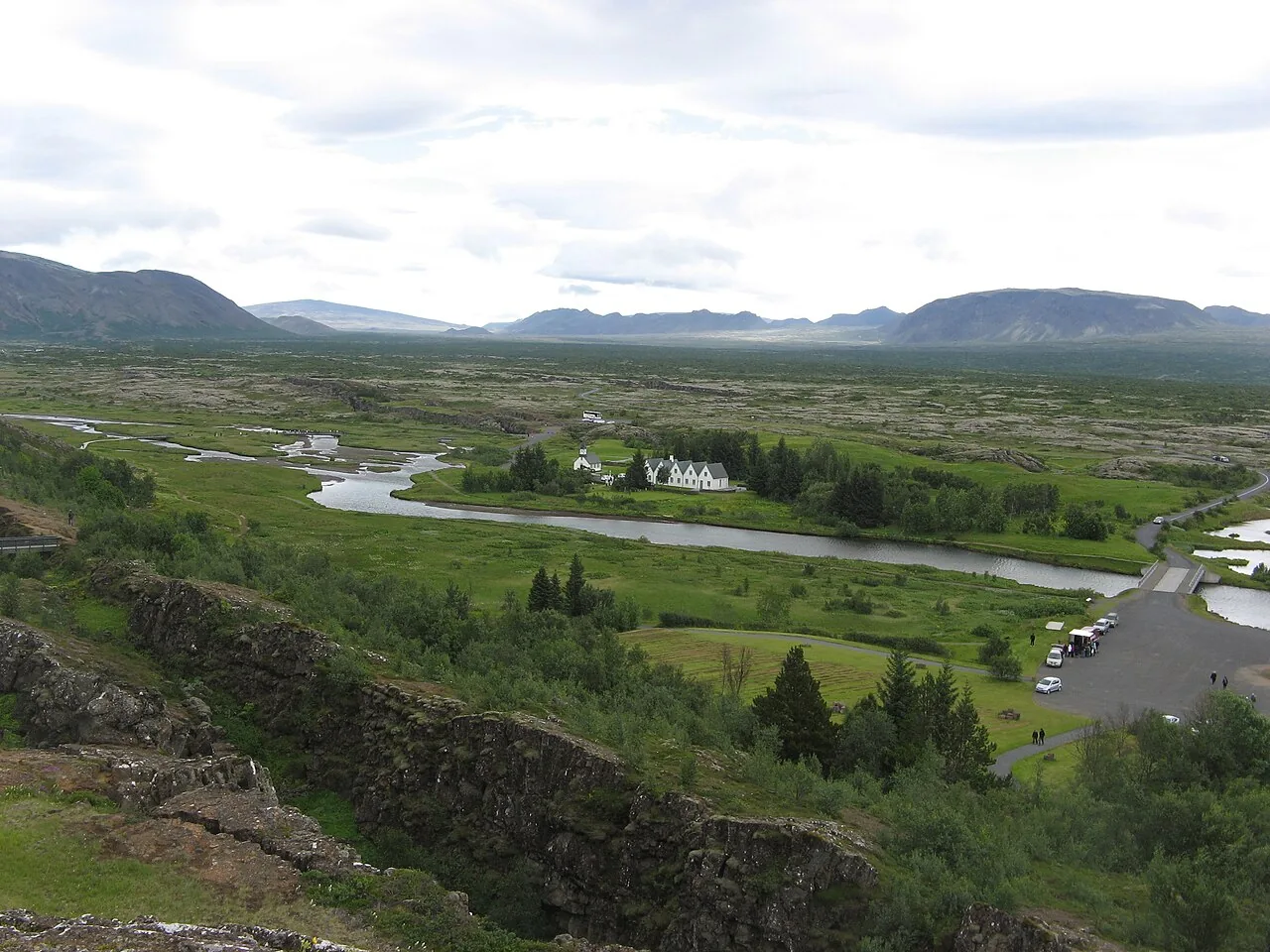 Where to See the Northern Lights Near Reykjavík Landscape in Þingvellir National Park